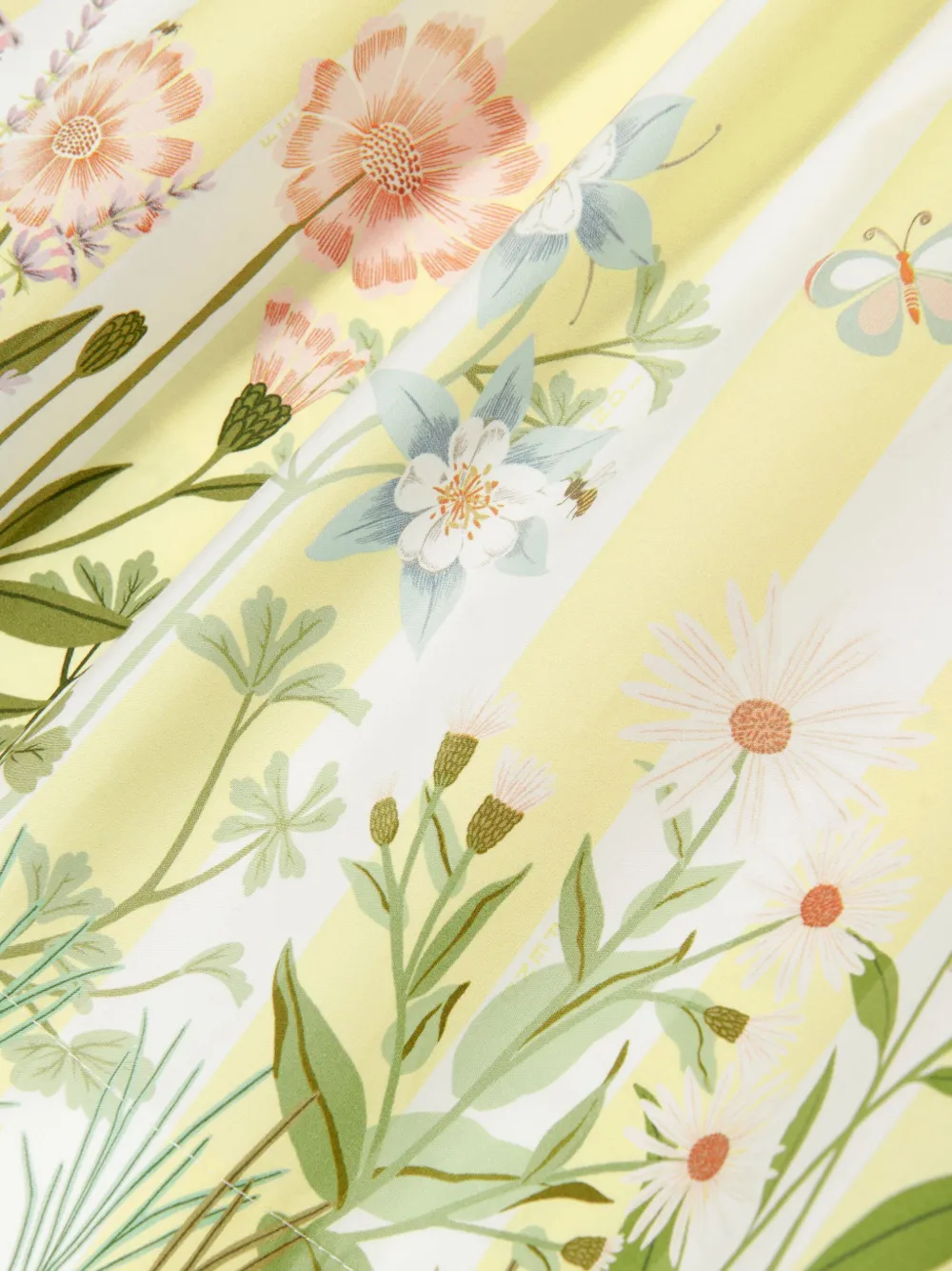 Fendi Kids Jurk met bloemenprint Geel