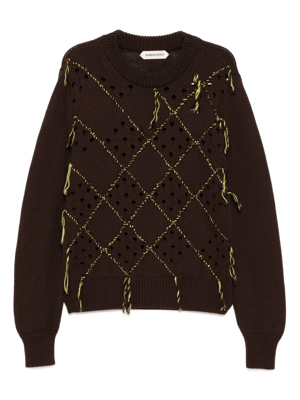 Namacheko argyle-intarsia jumper | Brown | Image 1