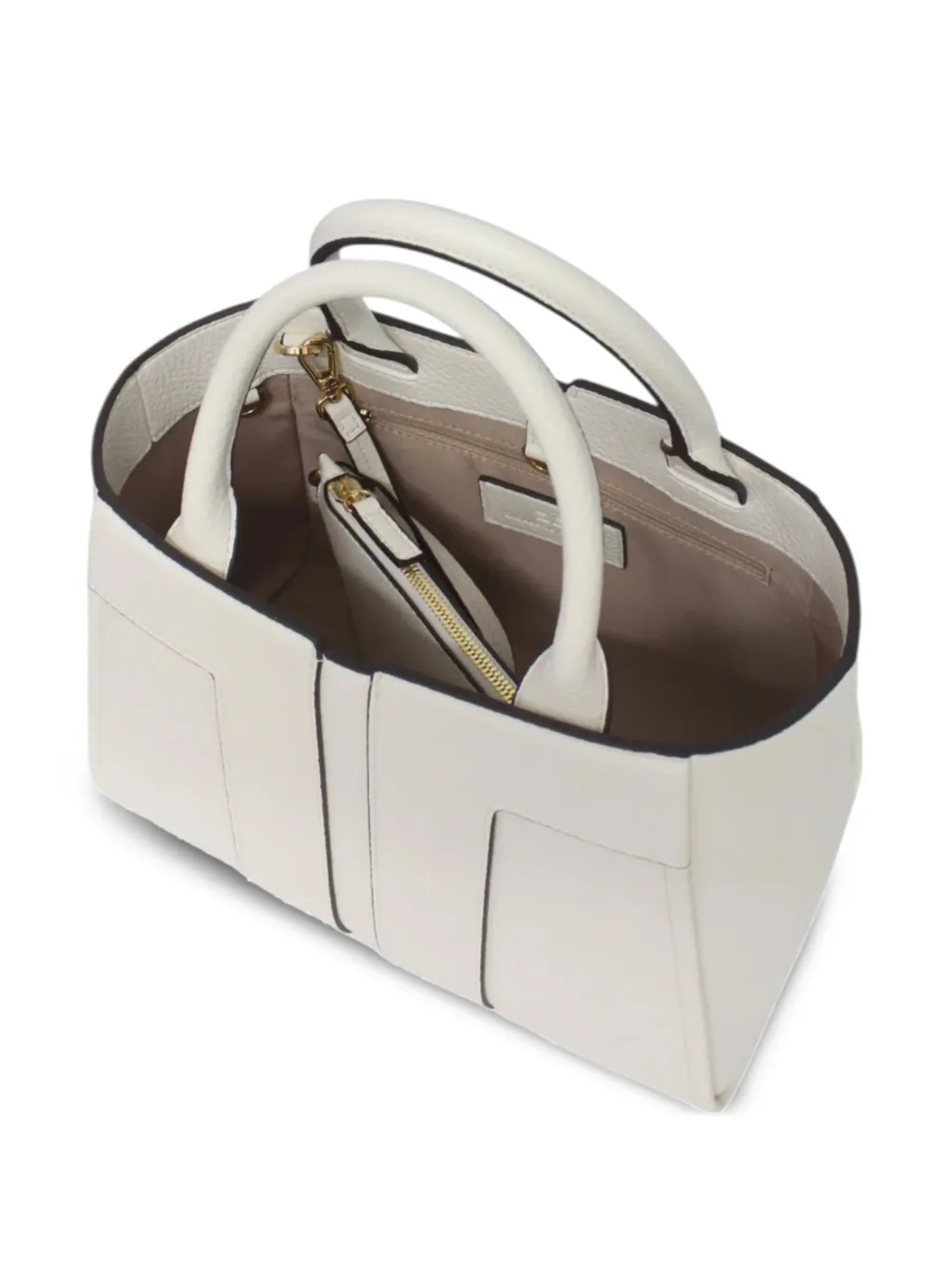 Elisabetta Franchi leather tote bag Beige