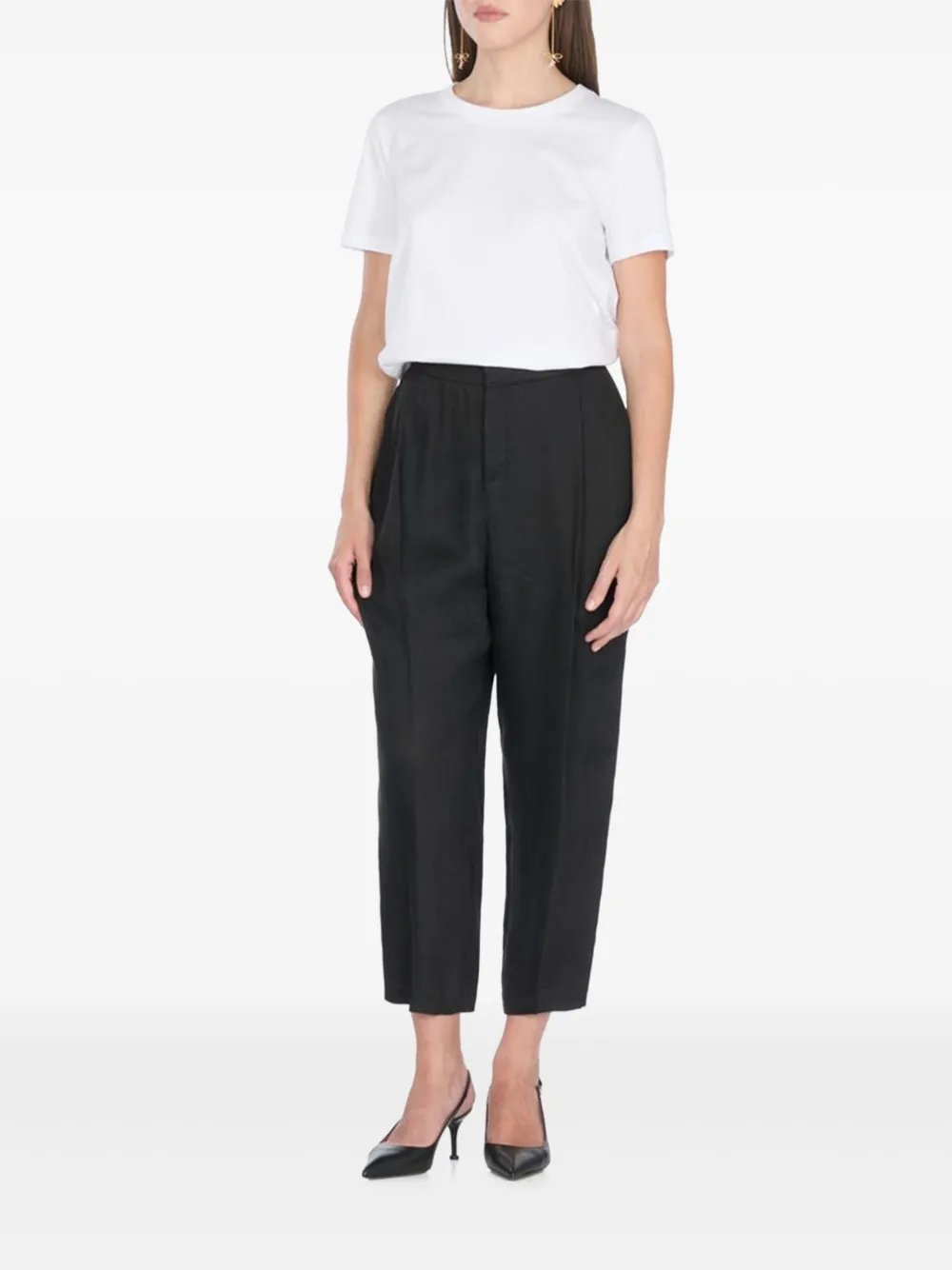 Elisabetta Franchi pleat-detailed pocket trousers Zwart
