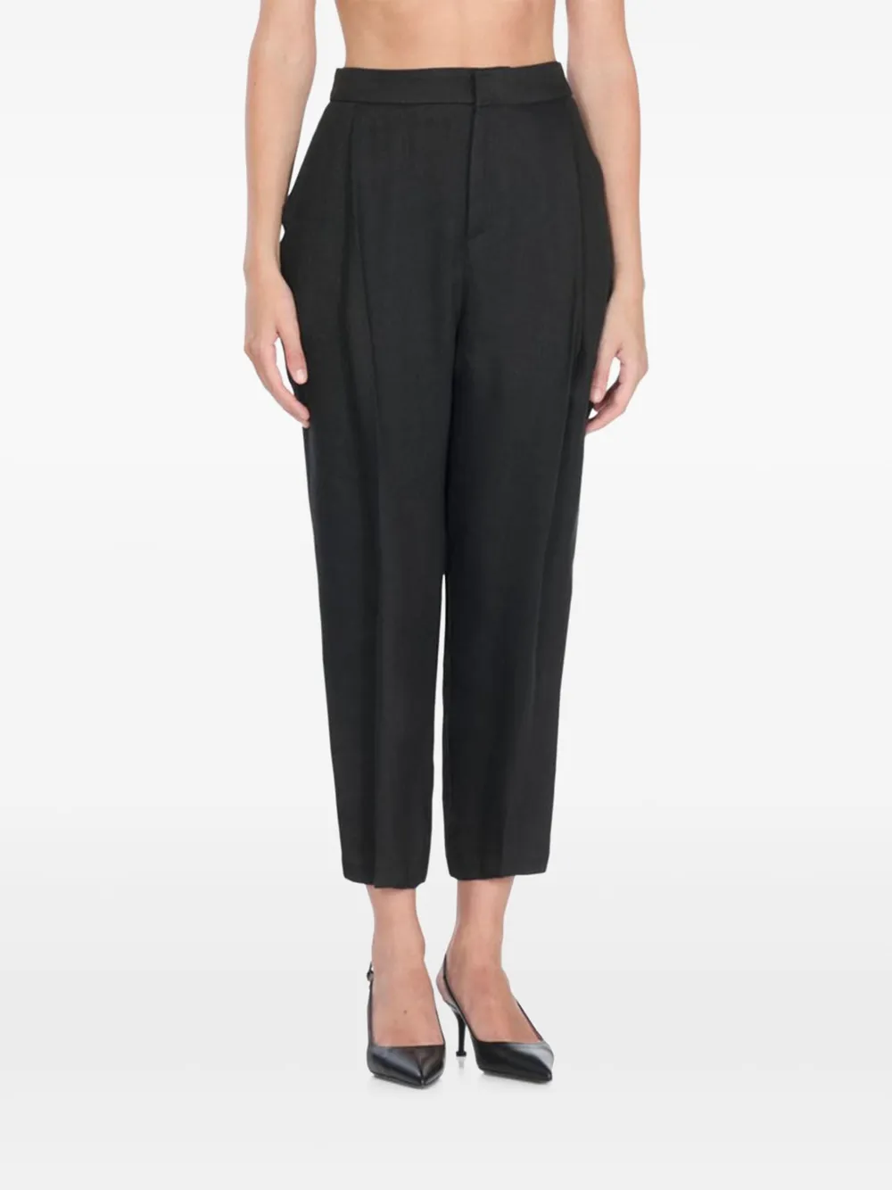 Elisabetta Franchi pleat-detailed pocket trousers Zwart