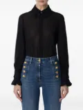 Elisabetta Franchi ruffled-collar blouse - Black