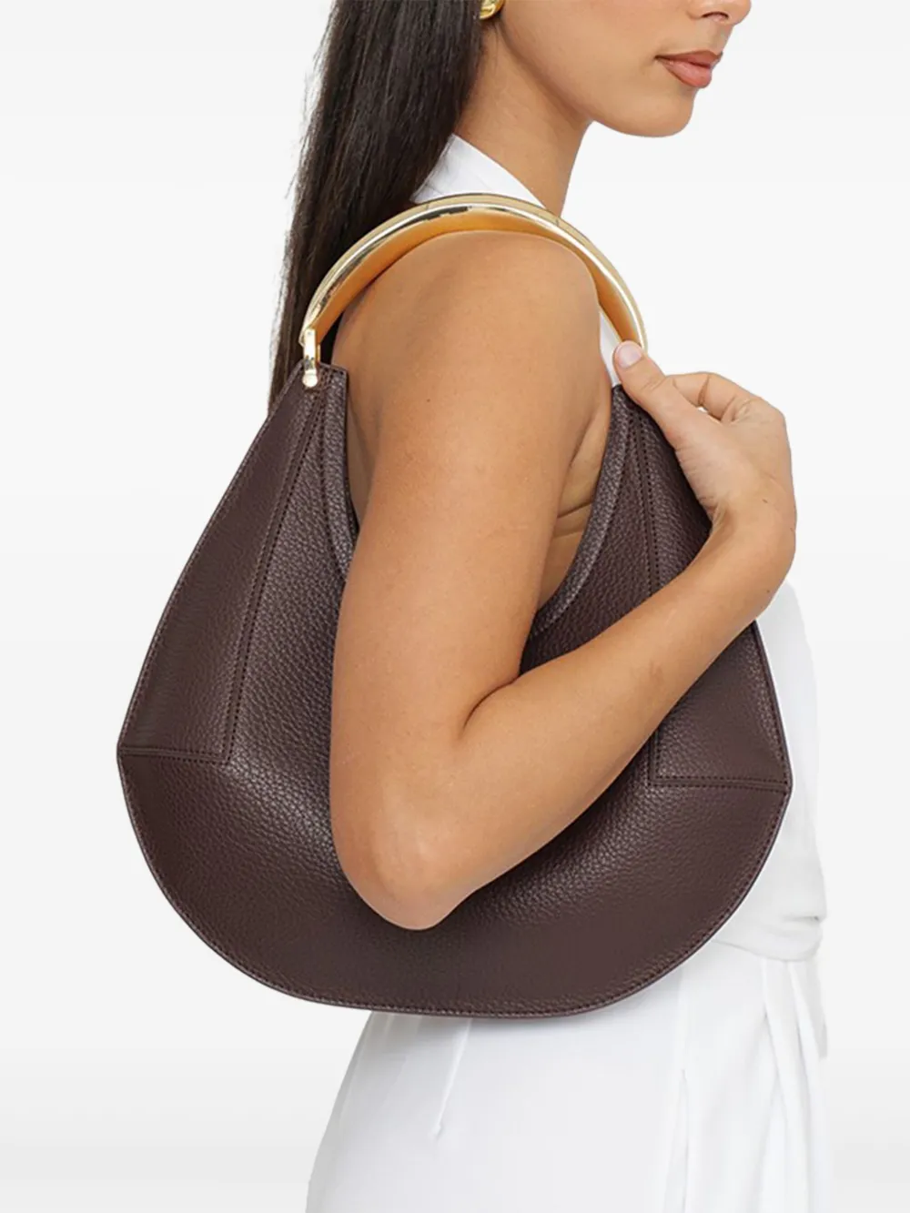 Elisabetta Franchi medium Jewel-handle tote bag Bruin