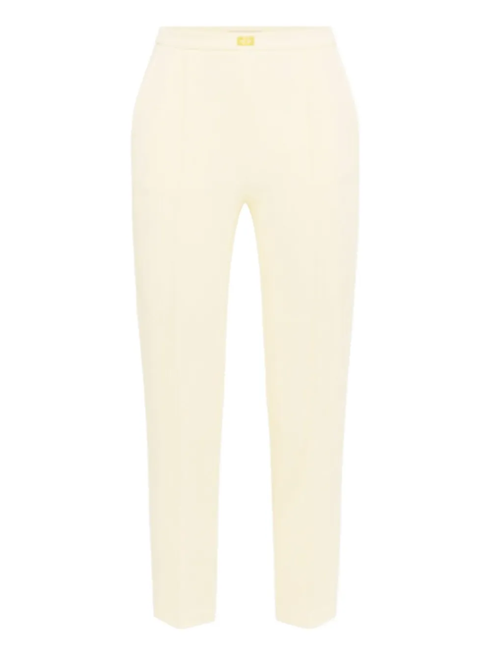 Elisabetta Franchi logo-plaque trousers Geel