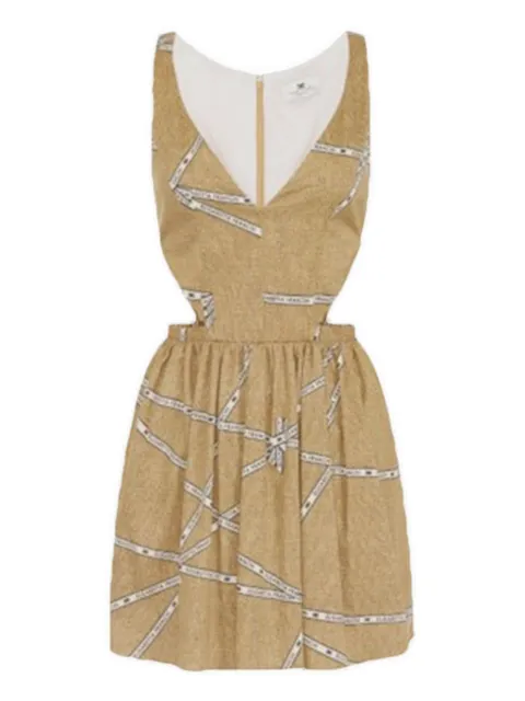 Elisabetta Franchi printed cut-out mini dress