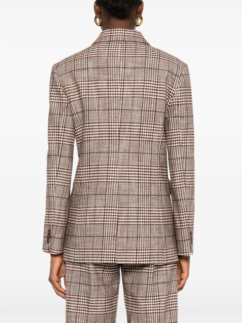 P.A.R.O.S.H. Geruite blazer Bruin