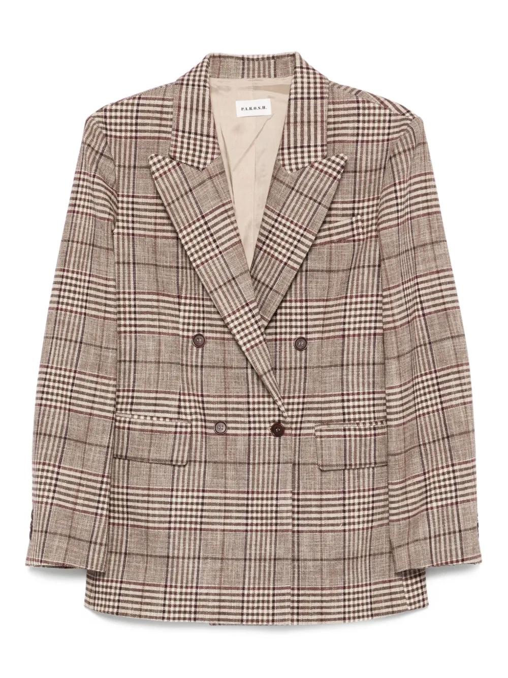 P.A.R.O.S.H. Geruite blazer Bruin