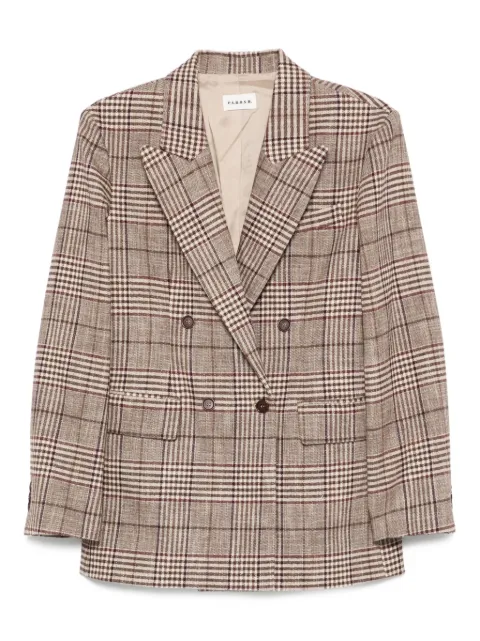 P.A.R.O.S.H. double-breasted checked blazer