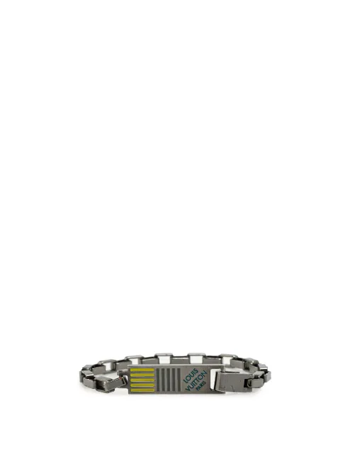 Louis Vuitton Pre-Owned 1990-2024 Brass and Enamel Damier Colors Chain Bracelet costume bracelet