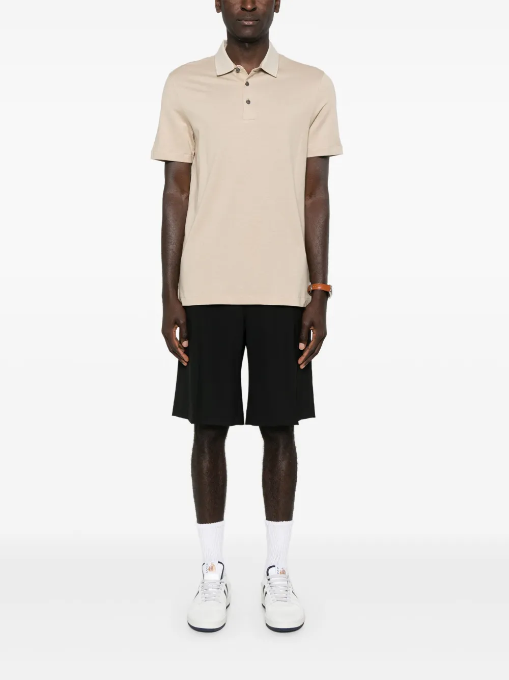 BOSS Katoenen poloshirt - Beige