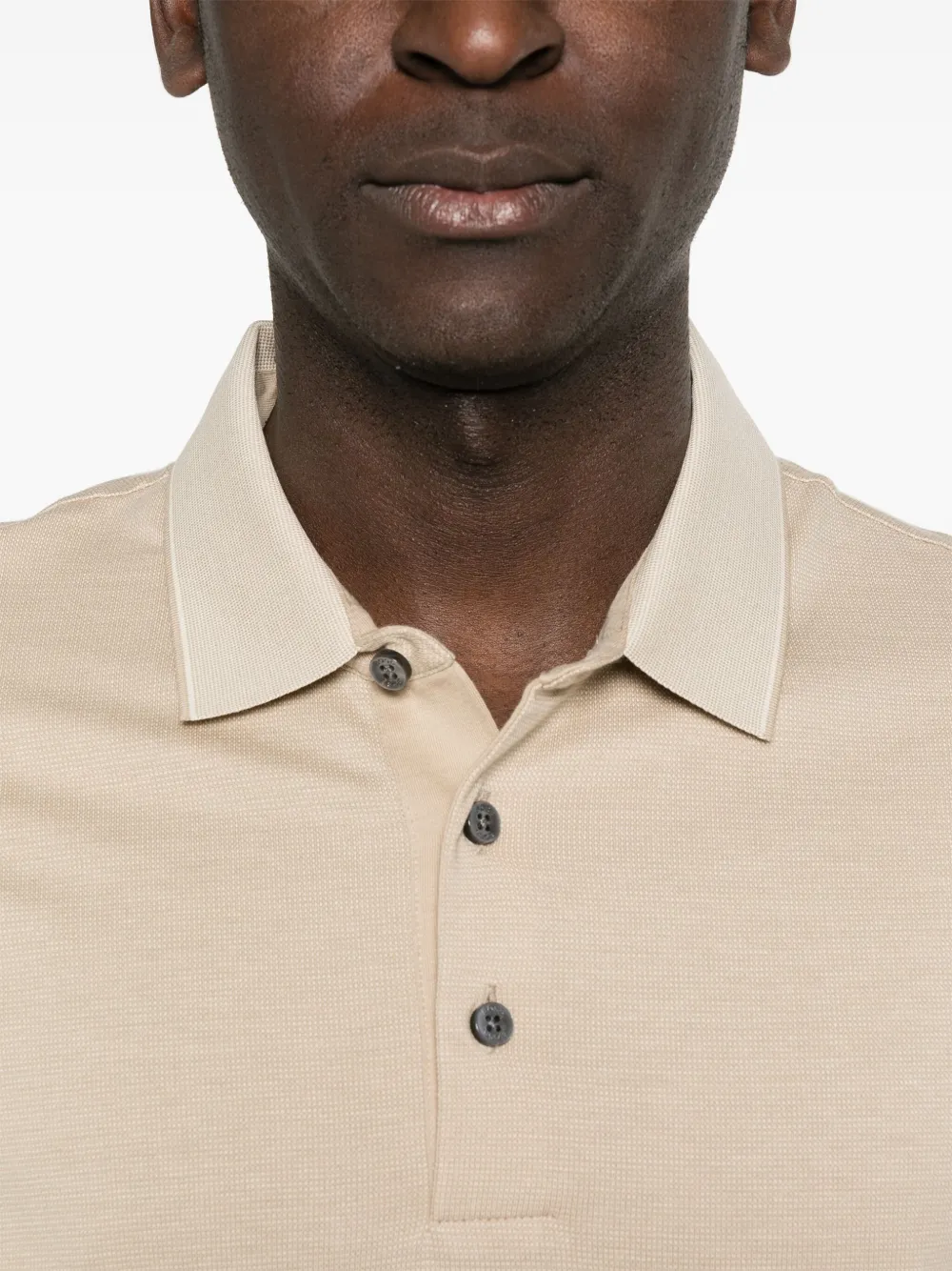 BOSS Katoenen poloshirt Beige