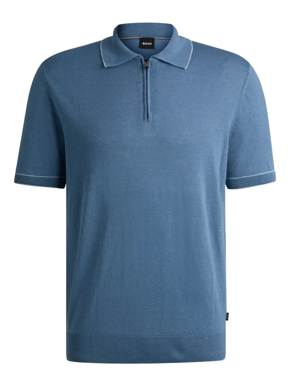 BOSS half-zip short-sleeve polo shirt | Blue | Image 1
