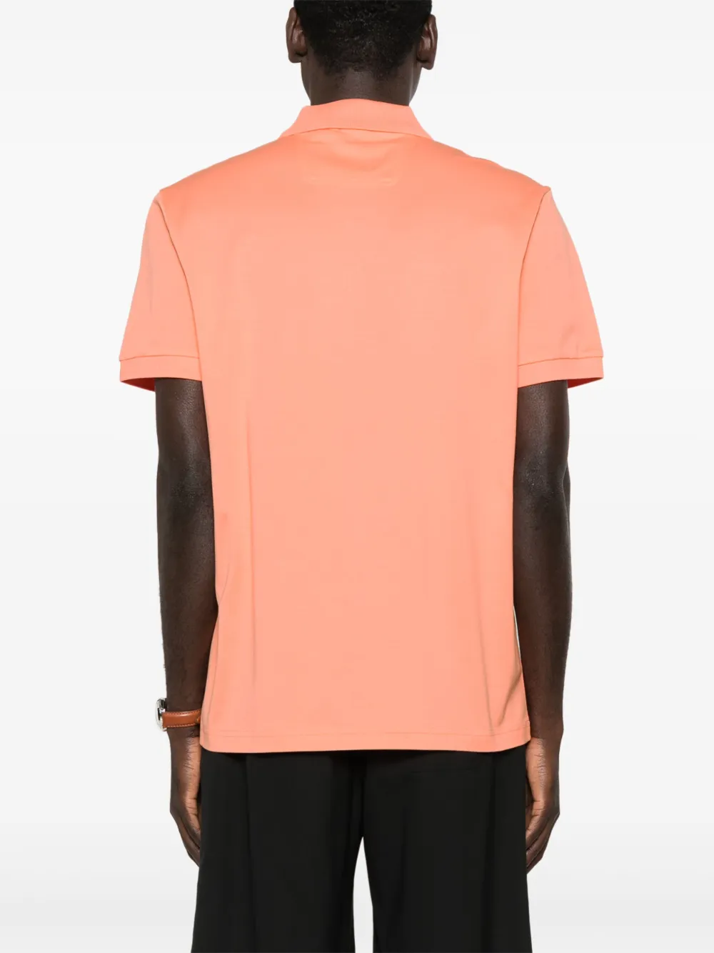 BOSS Poloshirt met halve rits Oranje
