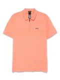 BOSS half-zip polo shirt - Orange