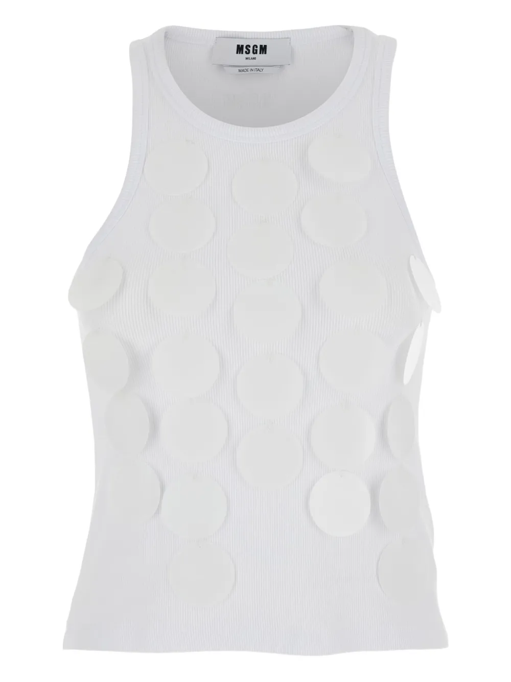 MSGM chainmail-effect tank top | White | Image 1