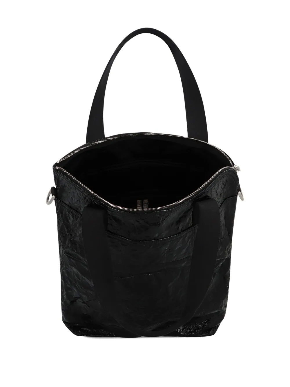 Rick Owens Gekreukte shopper Zwart