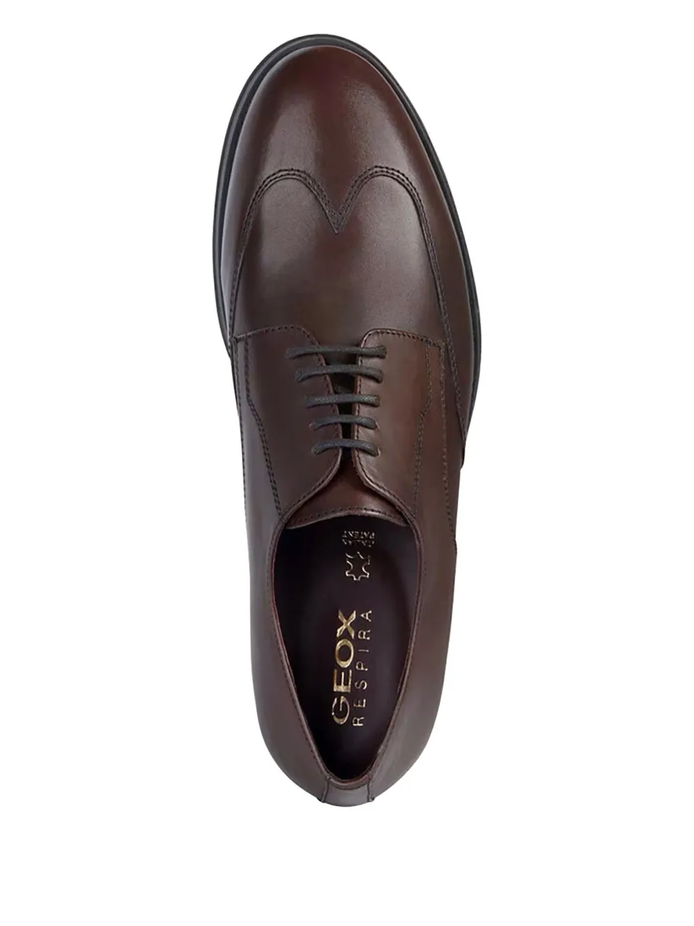 Geox Decio cap-toe derby shoes C6006 BROWN