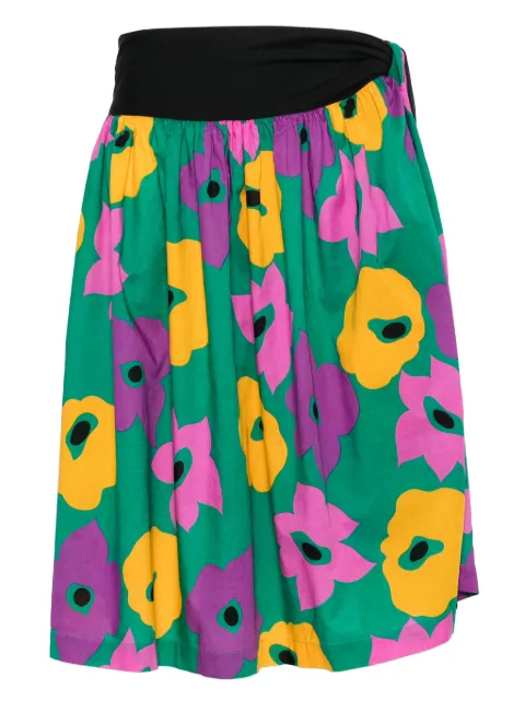 Saint Laurent Pre-Owned 1970s floral-print midi skirt