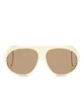 Moncler Eyewear pilot-frame sunglasses - Neutrals