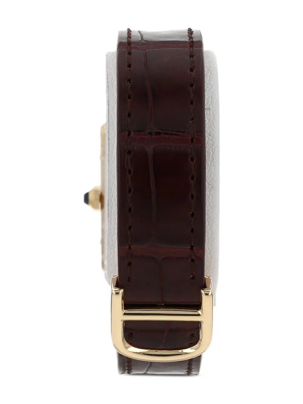 Pre-owned Cartier 1970  Tank Française 28mm In White