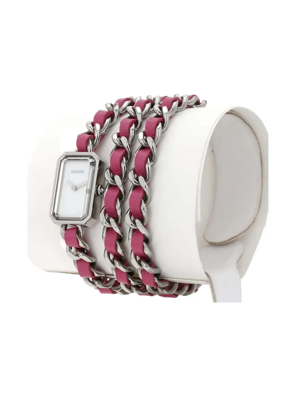 Pre-owned Chanel 2010 Première Rock 24mm In White