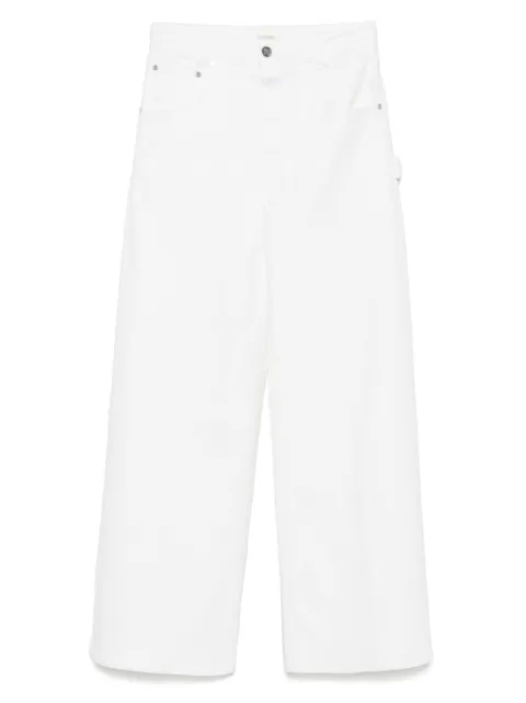 Closed button-fastening jeans 