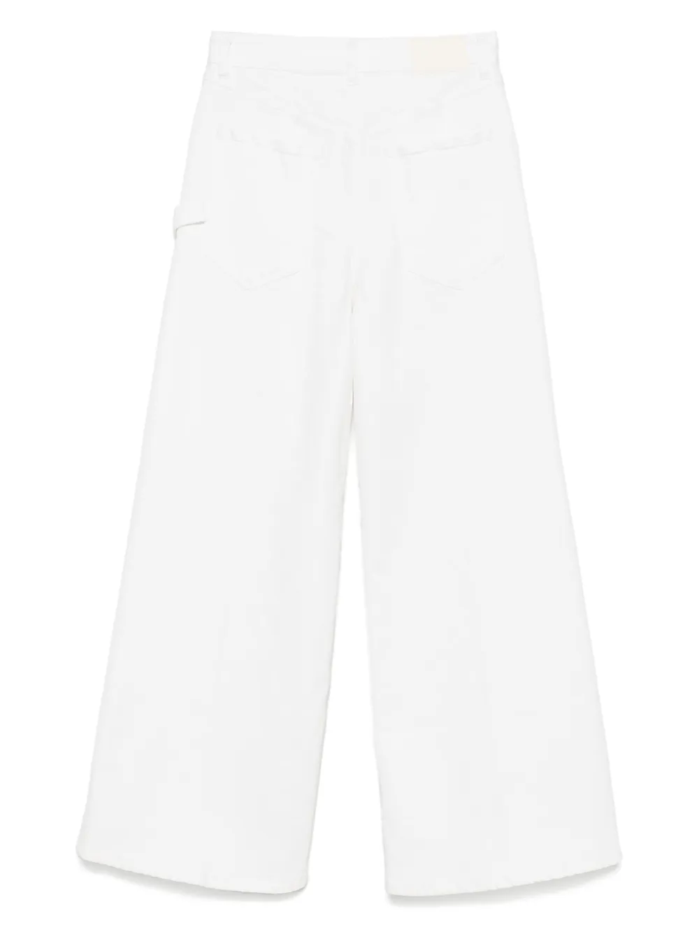 Closed button-fastening jeans - Wit