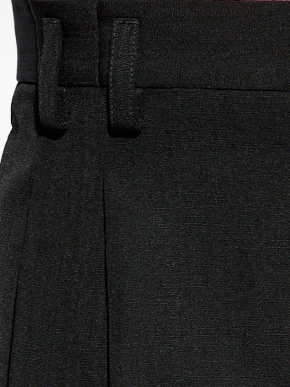 Jil Sander Plooibroek met wijde pijpen Zwart