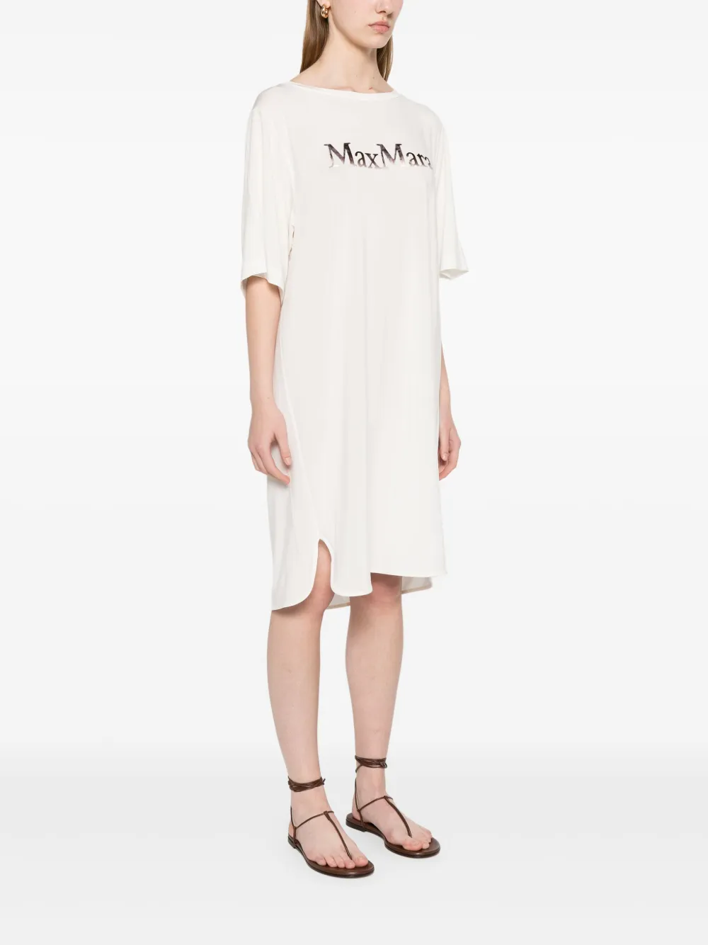 Max Mara Luna mini-jurk Wit