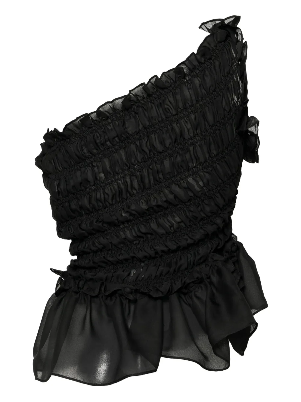 ROKH SMOCKED OFF-SHOULDER TOP