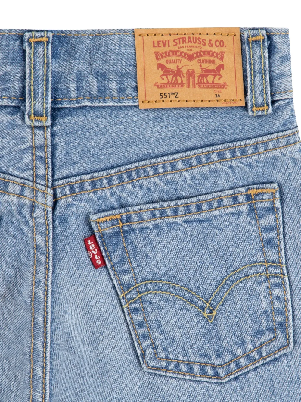 Levi's Kids Katoenen spijkershorts Blauw