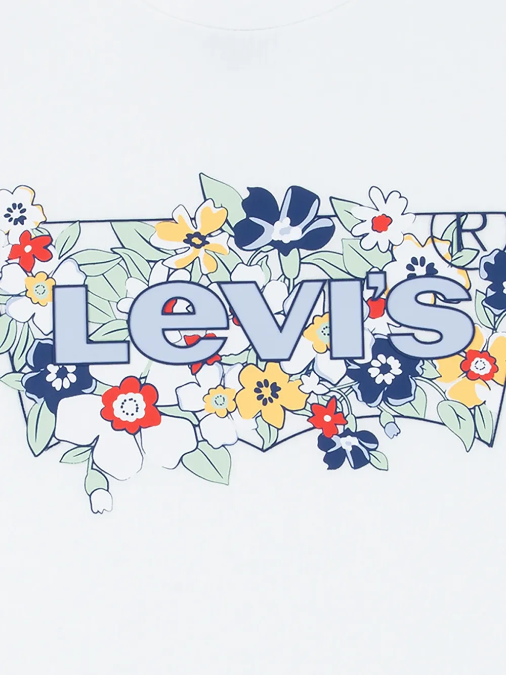 Levi's Kids T-shirt met bloemenprint Wit