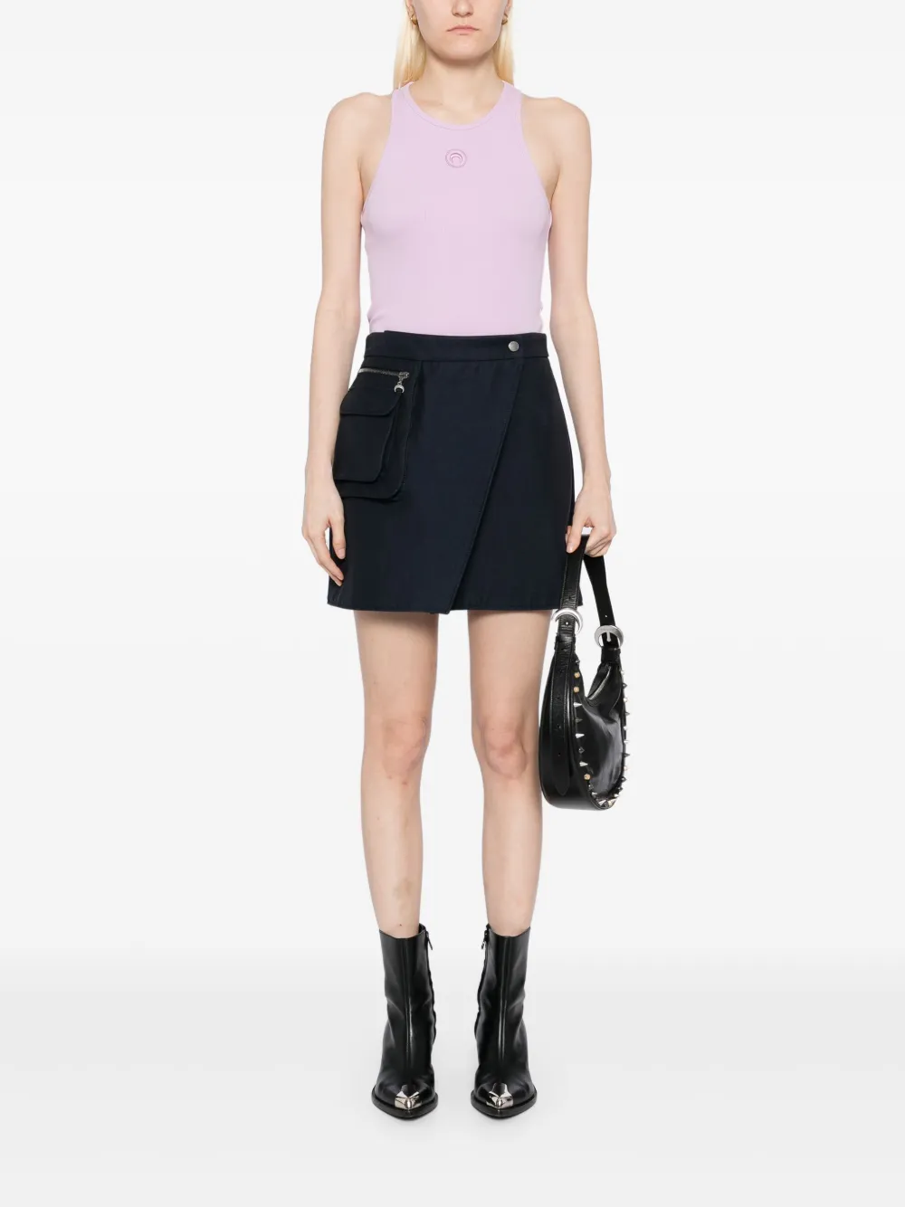 Marine Serre Tanktop met maanlogo Paars