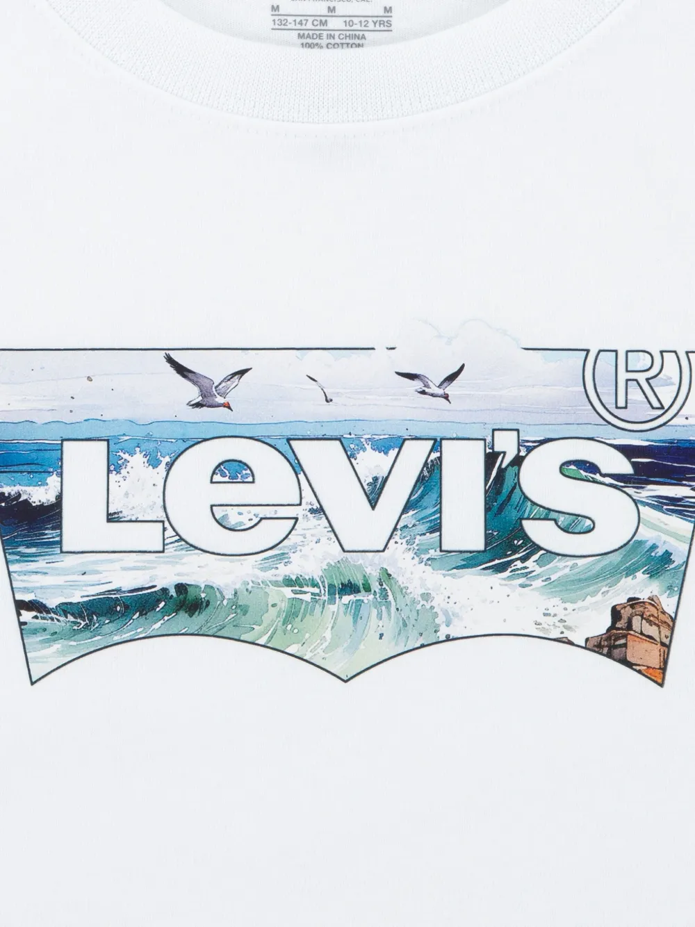 Levi's Kids T-shirt met logoprint Wit