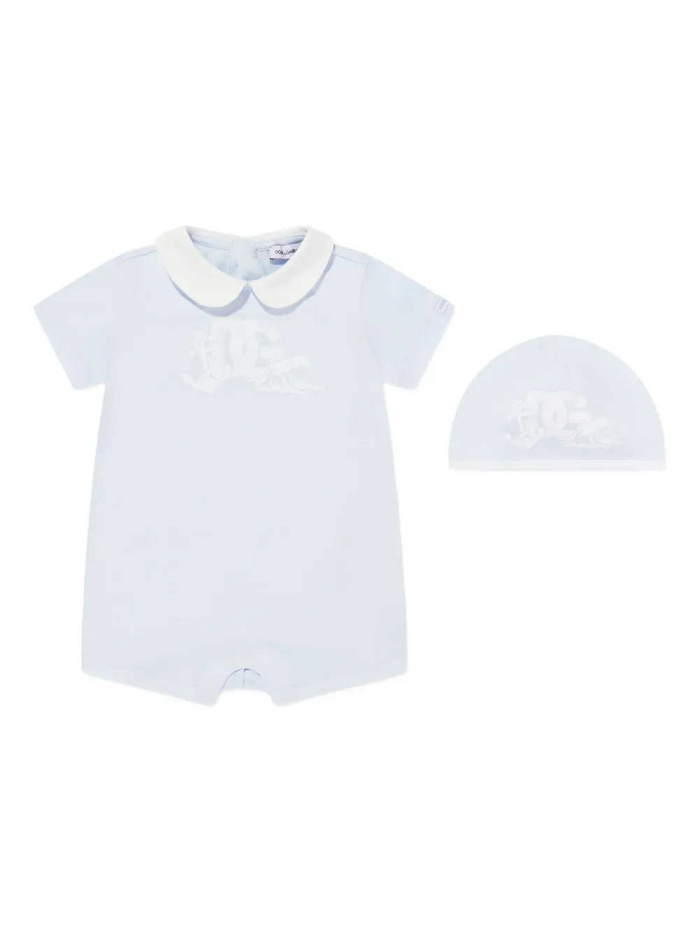 Dolce & Gabbana Kids コットン ロンパース - ブルー Dolce & Gabbana Kids コットン ロンパース - ブルー