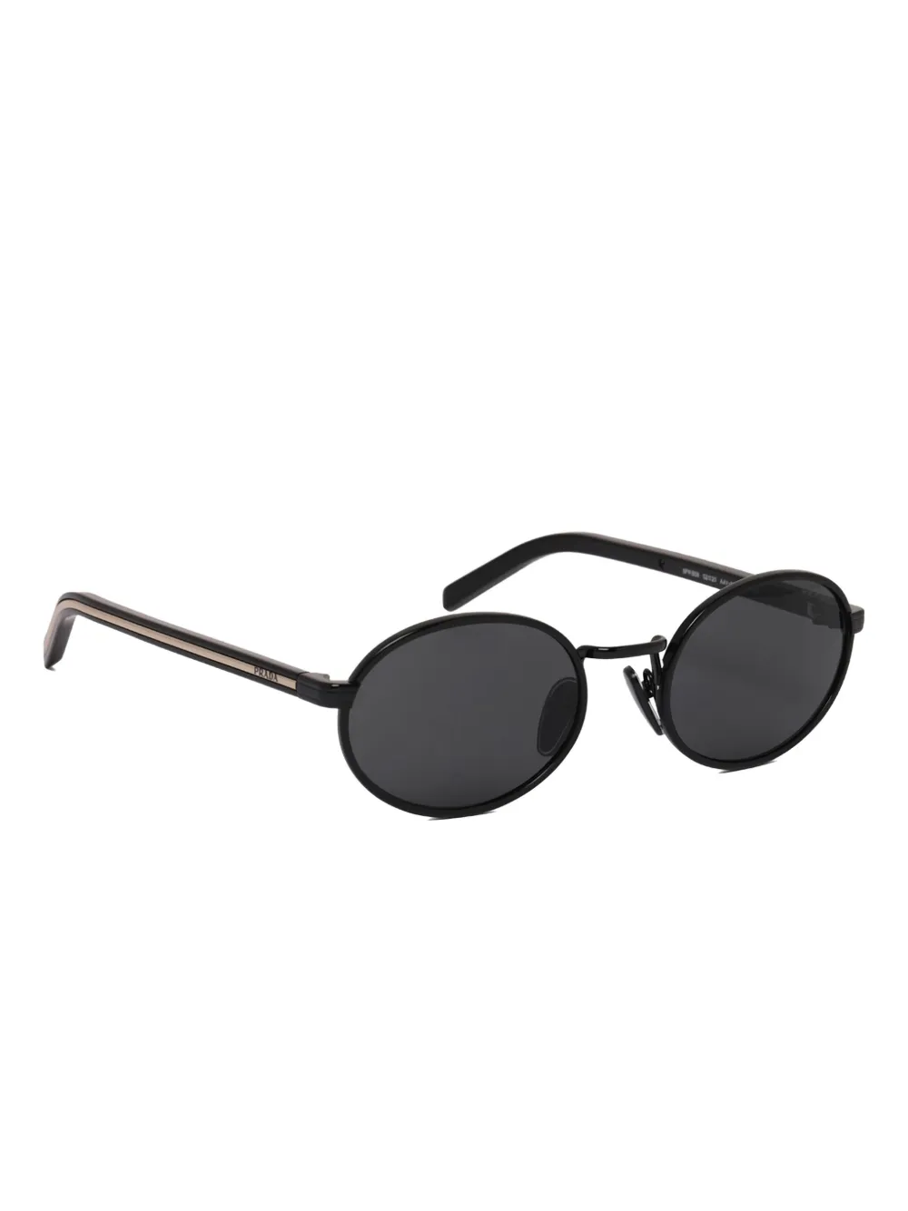 Prada Eyewear Zonnebril met ovalen montuur Zwart