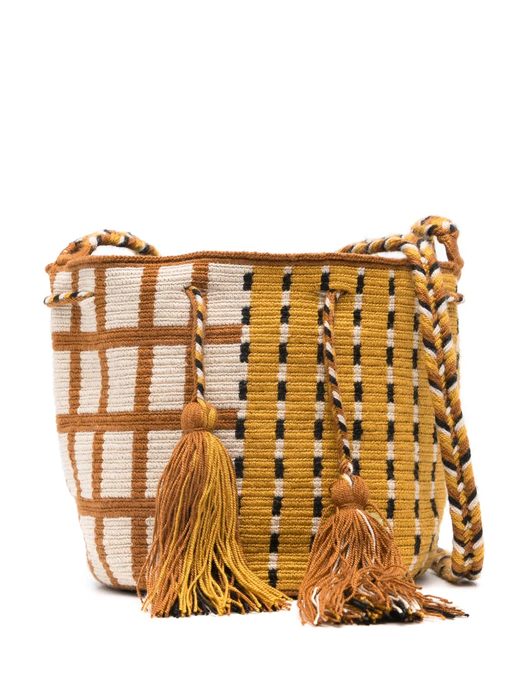 GUANABANA geometric-pattern bucket bag | Neutrals | Image 1