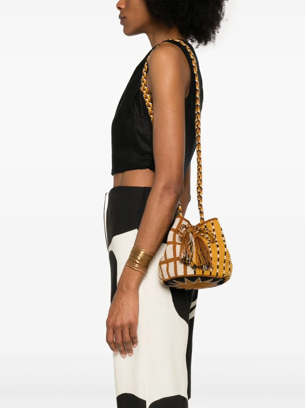 GUANABANA geometric-pattern bucket bag | Image 2