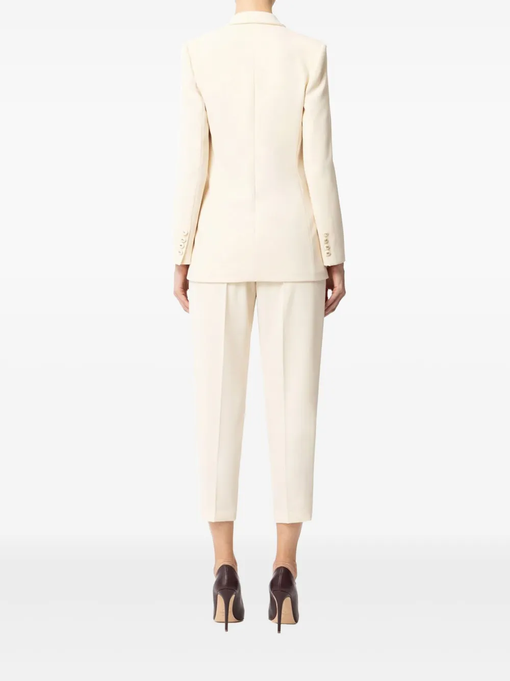 Elisabetta Franchi structured-lapel blazer Beige