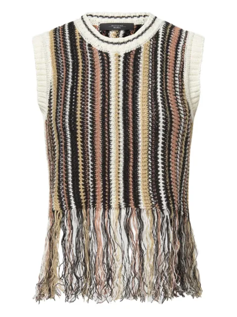 Weekend Max Mara fringe-hem knitted top