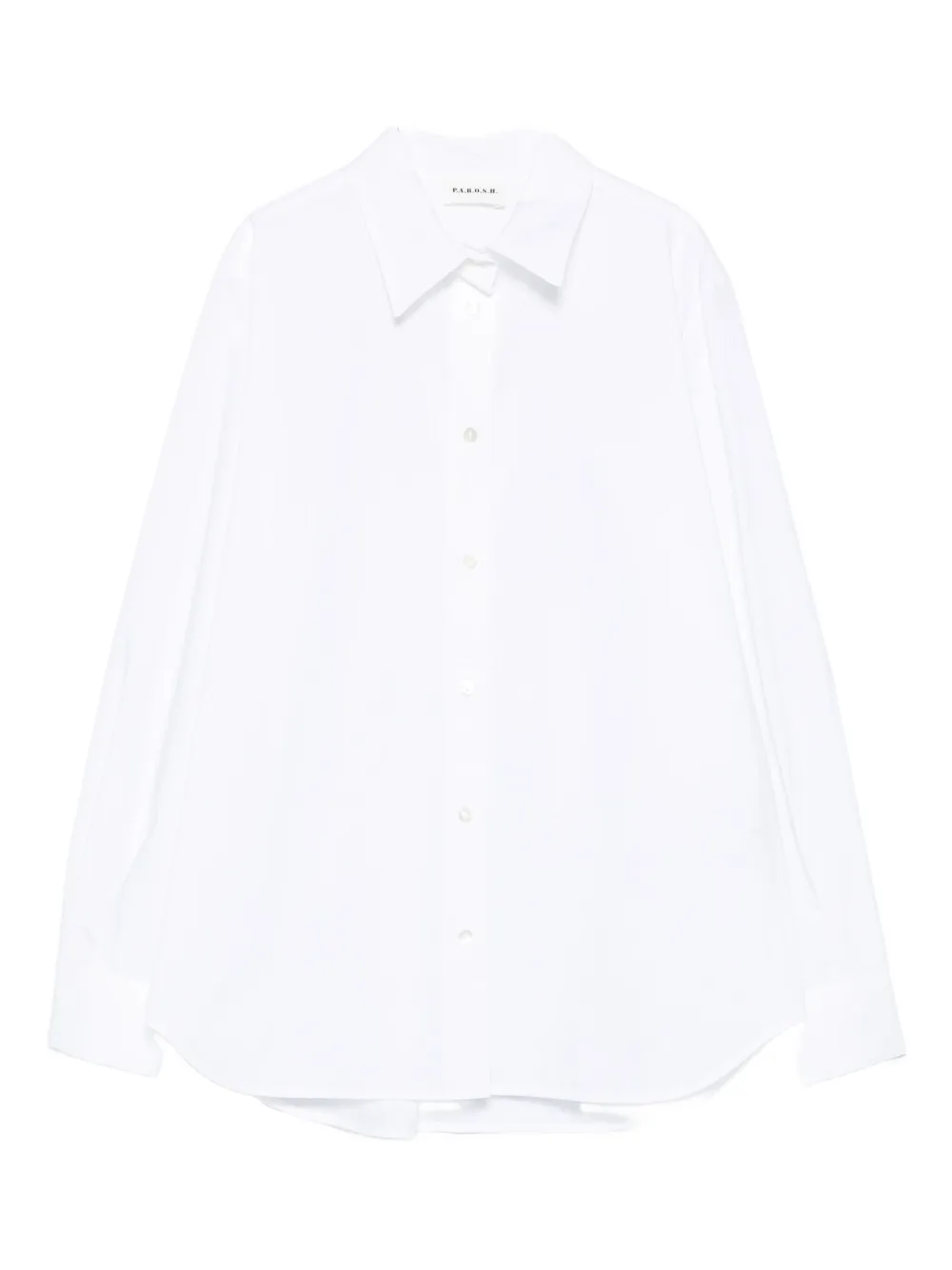 P.A.R.O.S.H. point-collar cotton shirt Wit