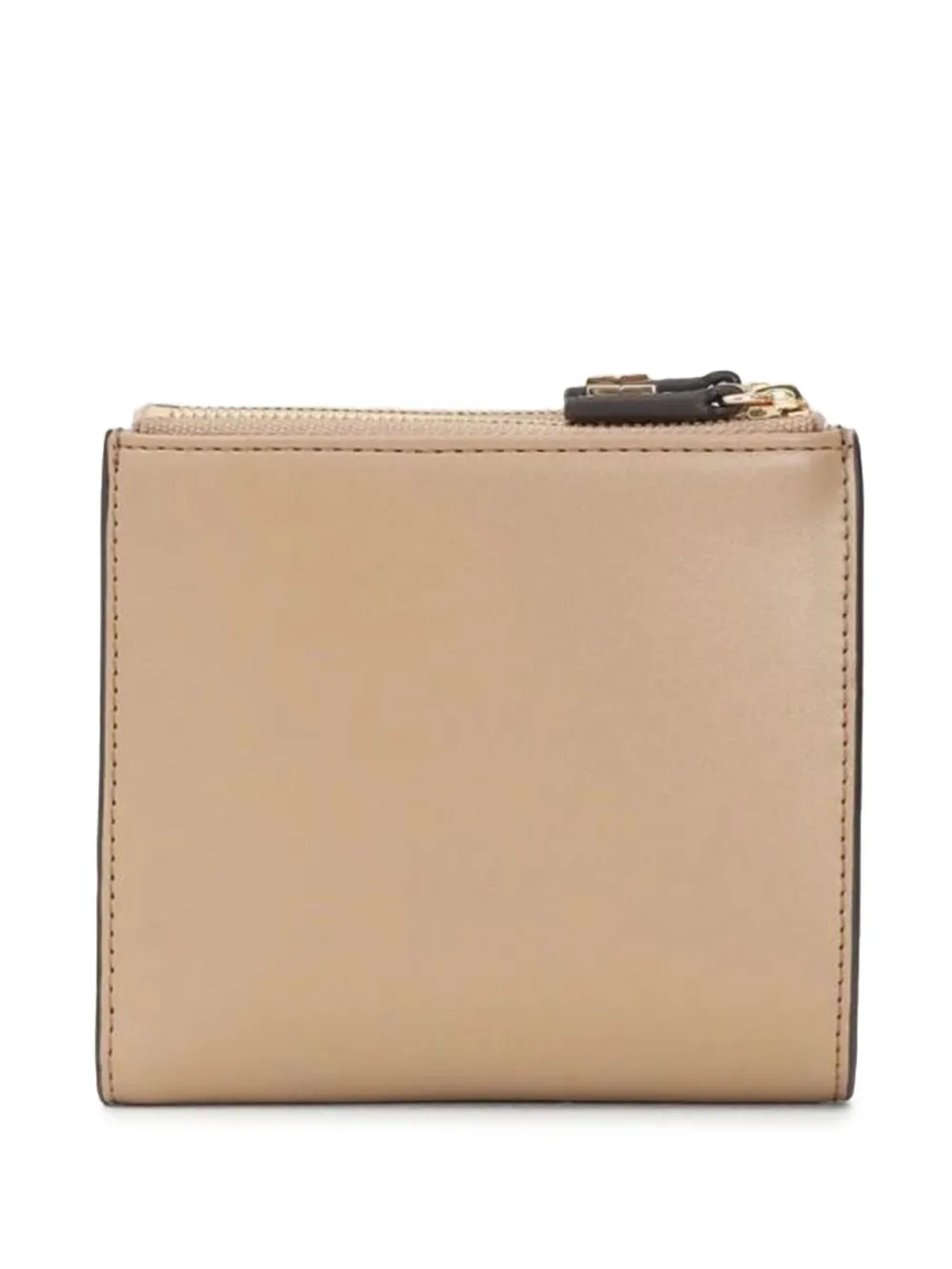 Elisabetta Franchi logo-plaque zipped wallet Beige