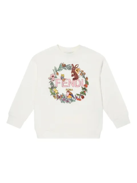 Fendi Kids sudadera estampada
