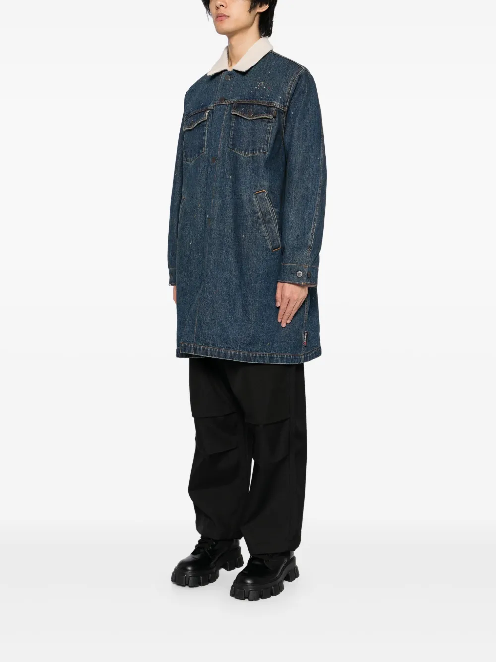 Undercover Jas met enkele rij knopen Blauw