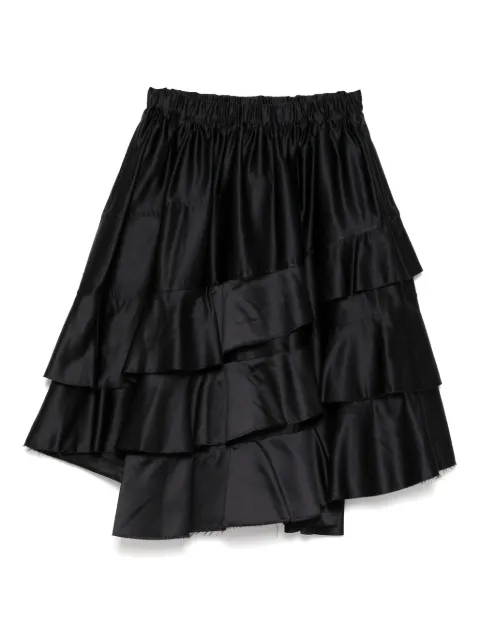 Black Comme Des Garçons skiktad kjol med osydd kant