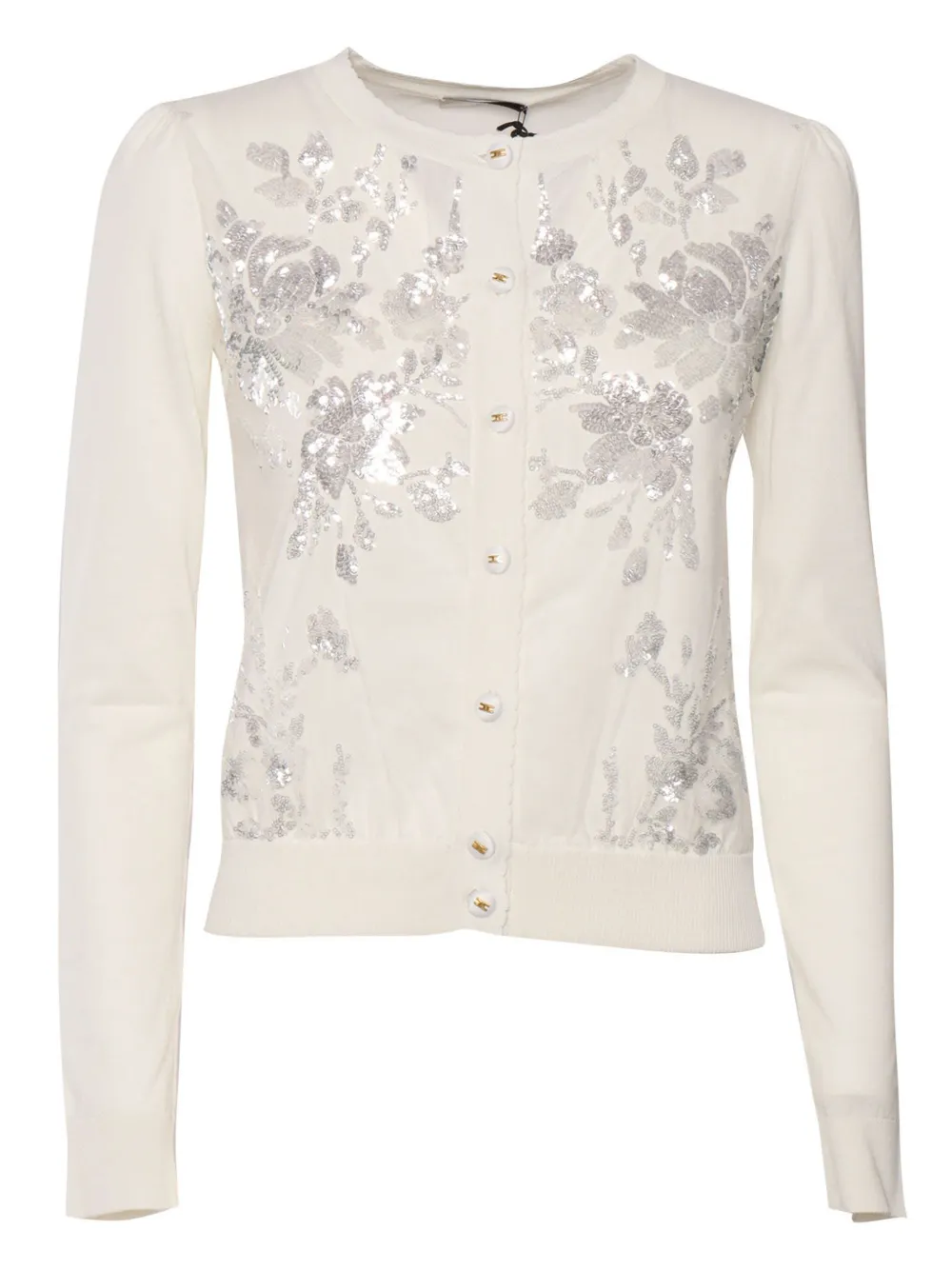 Elisabetta Franchi sequin-embellished cardigan - ニュートラル Elisabetta Franchi sequin-embellished cardigan - ニュートラル