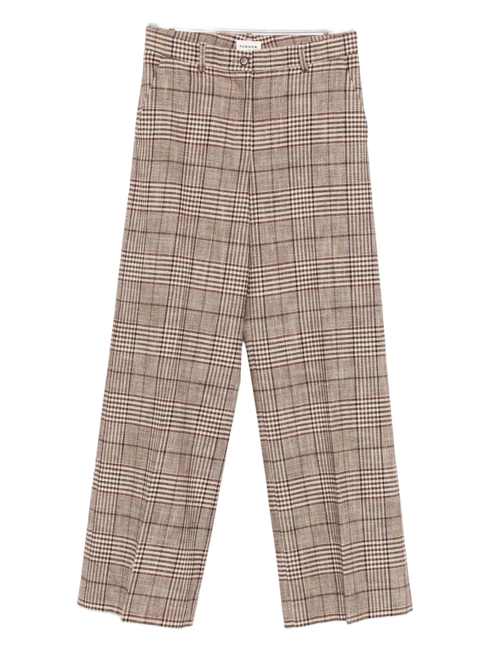 P.a.r.o.s.h Checked Straight-leg Trousers In Brown