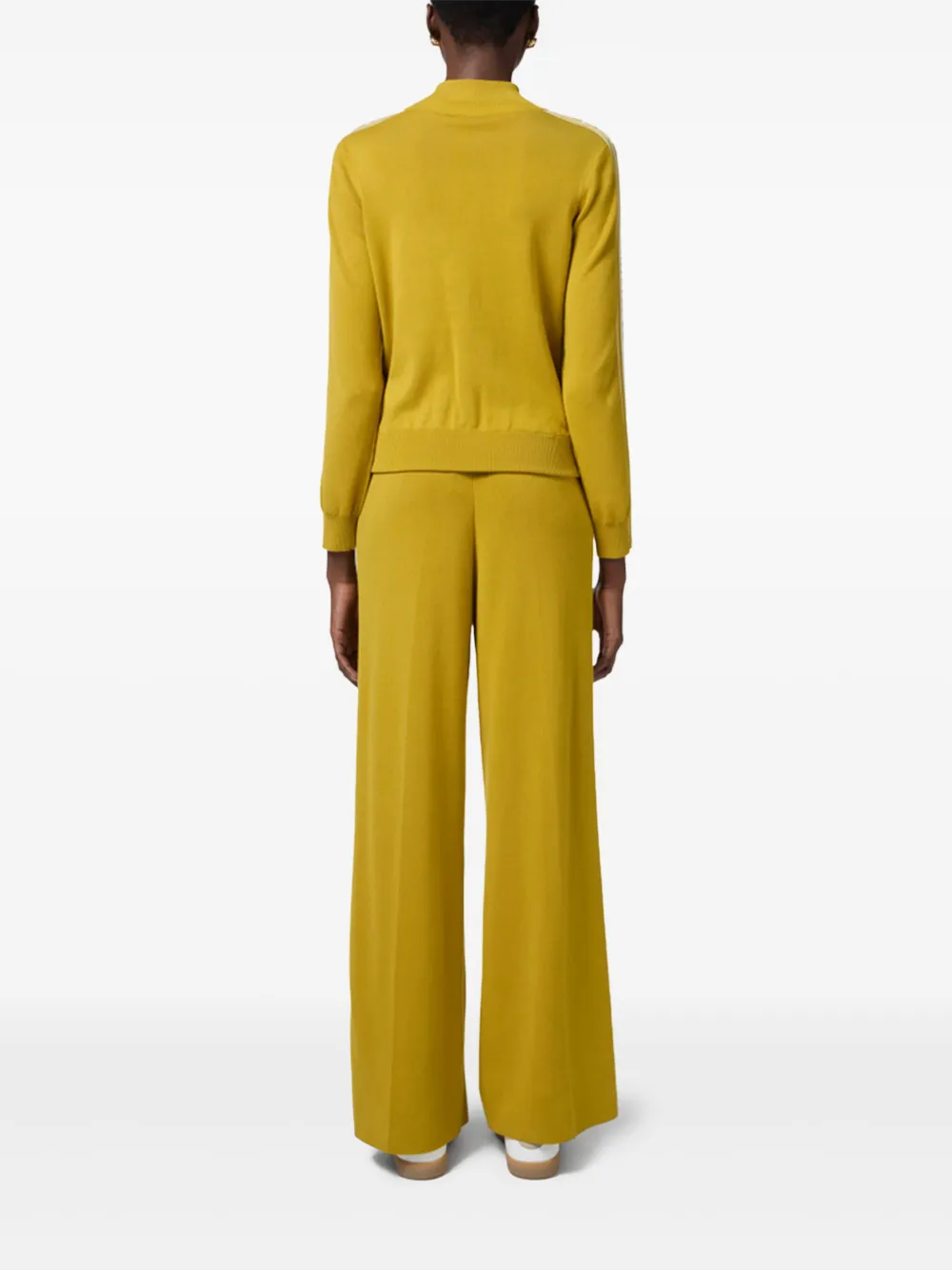 Elisabetta Franchi zip-front stripe-detail cardigan Geel