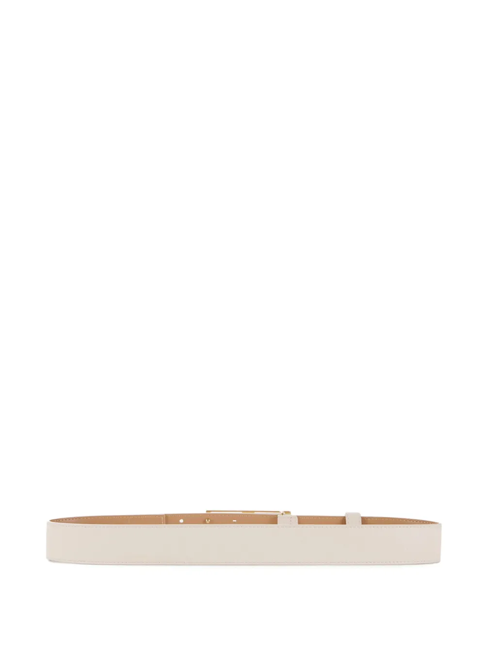 Elisabetta Franchi logo-buckle leather belt Beige