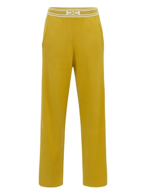 Elisabetta Franchi logo-band side-stripe trousers